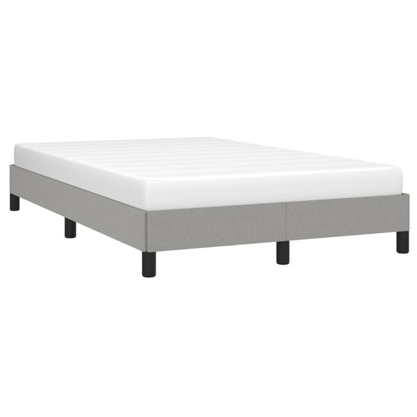 vidaXL Bedframe zonder matras 120x200 cm stof lichtgrijs