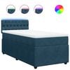 vidaXL Boxspring met matras fluweel blauw 100x200 cm