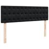 vidaXL Ottoman bed met matras en LED's 140x200cm fluweel zwart