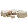 vidaXL Tuin Sofa Set met kussen 13 pcs beige en crèmekleurig