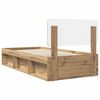 vidaXL Bedframe Ambachtelijk eiken 90 x 200 cm Massief grenenhout