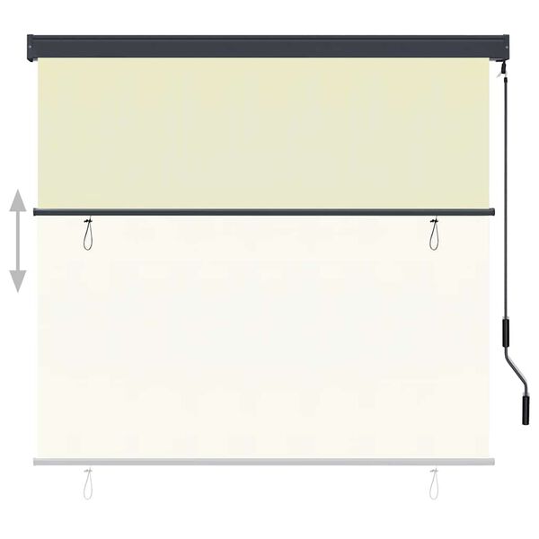 vidaXL Rolgordijn voor buiten 170x250 cm cr&egrave;me