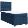 vidaXL Boxspring met matras stof blauw 90x190 cm