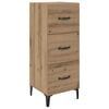 vidaXL Dressoir Artisan Eiken 34,5 x 34 x 90 cm Bewerkt hout