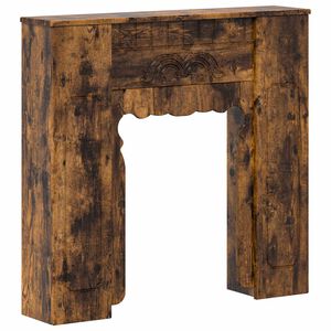 vidaXL Haardomlijsting Gerookt eiken 93 x 20 x 89 cm Bewerkt hout
