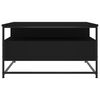 vidaXL Salontafel 80x80x45 cm bewerkt hout zwart