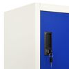 vidaXL Lockerkast 90x45x180 cm staal grijs en blauw