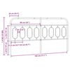 vidaXL Vervangend hoofdbord 183 cm metaal wit