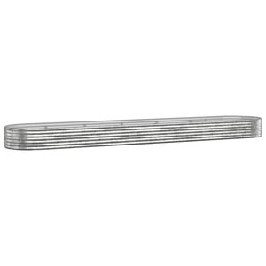 vidaXL Plantenbak 507x100x36 cm gegalvaniseerd staal zilverkleurig