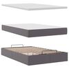 vidaXL Ottoman bed met matras 120x200cm kunstleer grijs