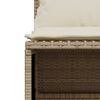 vidaXL 4-delige Loungeset met kussens poly rattan beige