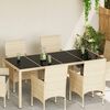 vidaXL Tafelblad 4 pcs Zwart gehard glas