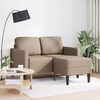 vidaXL 2-zitsbank met chaise longue L-vorm Cappuccino 125 cm Kunstleer