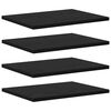 vidaXL Boekenplank Bord 4 pcs Zwart 40 x 30 x 1,5 cm Bewerkt hout