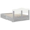 vidaXL Bedframe met hoofdeinde Grijs Sonoma 140 x 190 cm Bewerkt hout