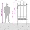 vidaXL Hekpoort Assen met gebogen bovenzijde staal 102x200 cm zwart