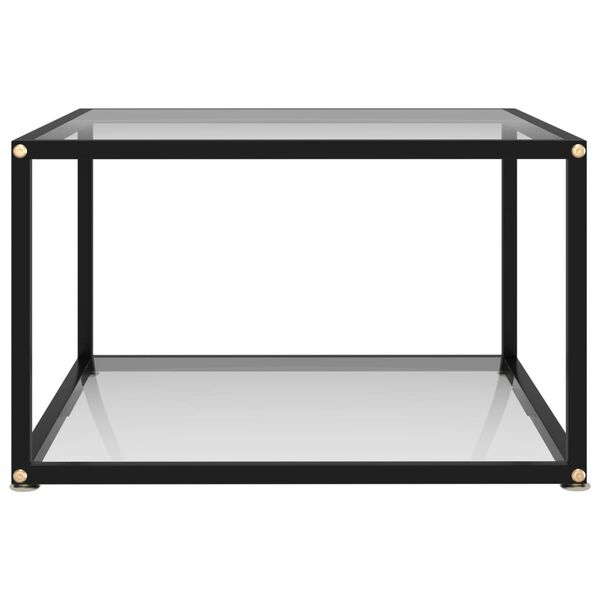 vidaXL Salontafel 60x60x35 cm gehard glas transparant