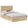 vidaXL Opslag bed met lade Sonoma Eiken 120 x 200 cm Bewerkt hout