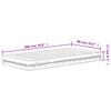 vidaXL Slaapbank met matras 90x200 cm massief grenenhout wit