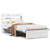 vidaXL Bedframe met hoofdeinde zonder matras 90x190 cm wit