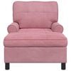 vidaXL Chaise Lounge met kussen Roze 91 x 157 x 91 cm Fluweel