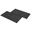 vidaXL Valtegels 18 st 50x50x3 cm rubber zwart