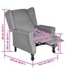 vidaXL Fauteuil stof grijs