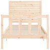 vidaXL Bedframe met hoofdbord massief hout
