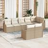 vidaXL Tuin Sofa Set Beige poly rattan