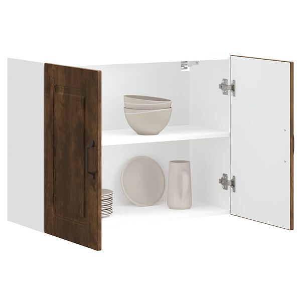 vidaXL Keukenbovenkast Kalmar bewerkt hout gerookt eikenkleurig