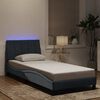 vidaXL Bedframe met LED zonder matras "Hanko" fluweel donkergrijs 80x200 cm
