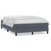 vidaXL Boxspring met matras fluweel donkergrijs 160x210 cm