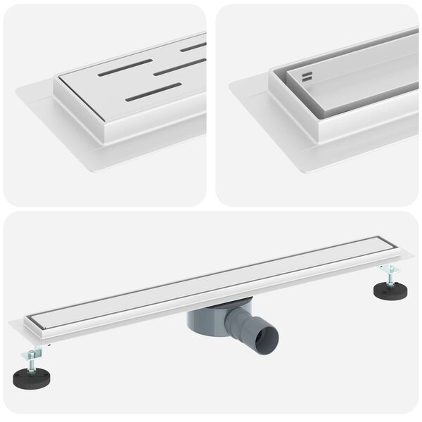 vidaXL Doucheafvoer 2-in-1 met 360&deg; Sifon Zilver 70 cm