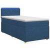 vidaXL Boxspringbed met matras met hoofdeinde Blauw 90 x 200 cm Stof
