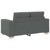 vidaXL Loveseat bank 160x77x82 cm stof donkergrijs