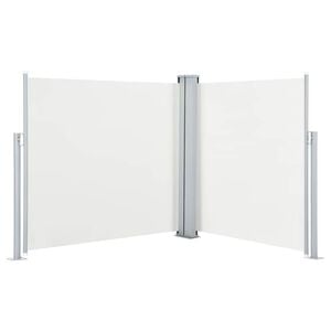 vidaXL Windscherm uittrekbaar 120x600 cm cr&egrave;me