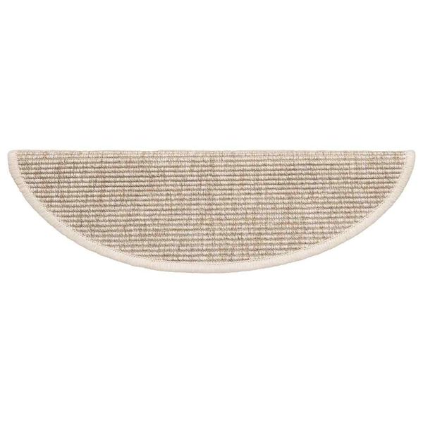 vidaXL Trapmatten 15 st 56x17x3 cm Lichtbeige Halfrond