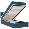 vidaXL Bed poef met matras en LED's 80x200 cm fluweel donkerblauw