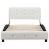 vidaXL Bedframe kunstleer wit 90x200 cm