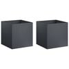 vidaXL Plantenbak 2 st Antraciet 25 x 25 x 25 cm Koudgewalst staal