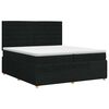 vidaXL Boxspringbed met matras met hoofdeinde Zwart 200 x 200 cm Stof