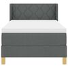 vidaXL Boxspringbed met matras Donkergrijs 190 x 90 cm Polyester