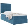 vidaXL Opslag bed met matras Donkerblauw 100 x 200 cm Fluweel