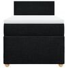 vidaXL Boxspring met matras stof zwart 80x200 cm