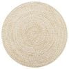vidaXL Vloerkleed handgemaakt 120 cm jute wit en naturel