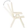 vidaXL Tuinstoelen 2 st verstelbaar kunststof wit