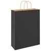 vidaXL Papieren zakken 250 st met hengsels 32x12x42 cm zwart