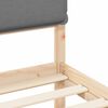 vidaXL Bedframe met Gevoerd Hoofdgedeelte Lichtgrijs 100 x 200 cm