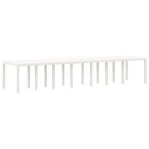 vidaXL Tuinstafel Wit 400 x 100 x 73 cm poly rattan