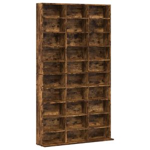 vidaXL Cd-kast 102x23x177,5 cm bewerkt hout gerookt eikenkleurig